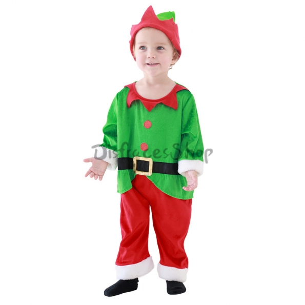 Disfraces Navidad de Elfo Verde de Halloween para Bebés y Niños