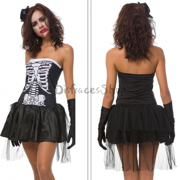 Disfraces de Novia Esqueleto Sexy Falda de Halloween