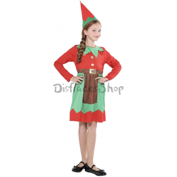 Disfraces Navidad Falda de Elfo de Halloween para Niñas