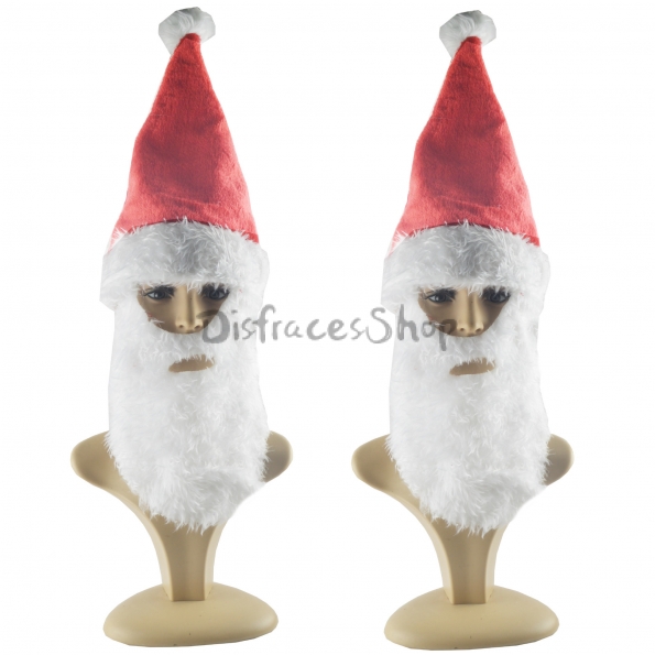 Adornos Navideños Sombreros de Papá Noel con Barba