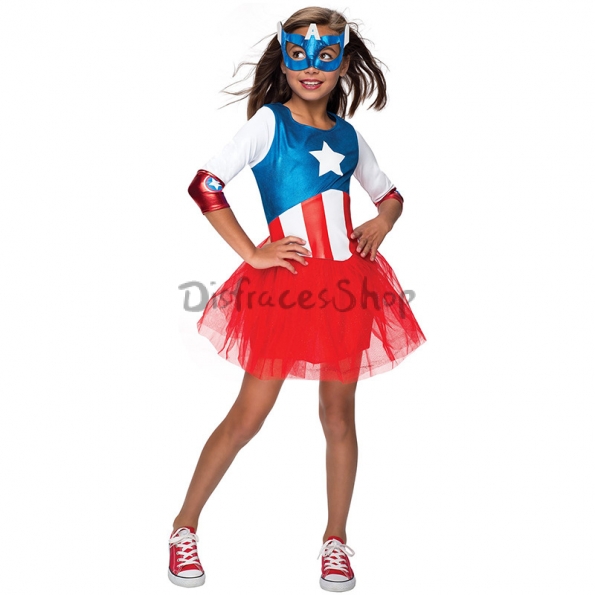 Vestido de Superhéroe Disfraz de Capitán América para Niños | DisfracesShop