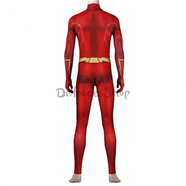 Disfraz de Flash Temporada 8 Barry Allen Traje Versión Botas - Personalizado