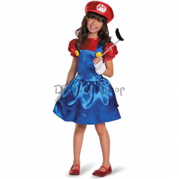Disfraz Anime para Niña Vestido de Super Mario Cosplay