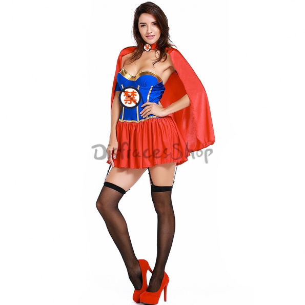 Disfraces Superman Comic Hero Estilo Mujer Halloween Sexy Mujer