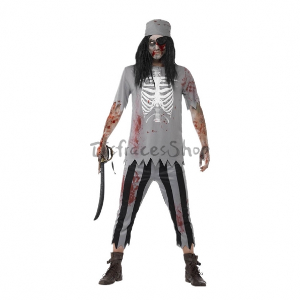 Disfraces Piratas del CaribeTraje de Terror Zombie Parejas Halloween