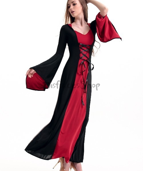 Disfraces de Halloween Falda Larga Estilo Retro para Mujer
