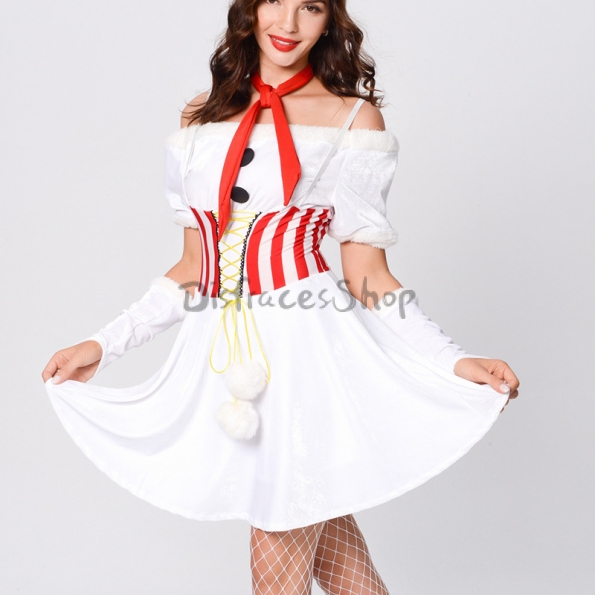 Disfraces Navidad Blanca de Halloween para Mujer