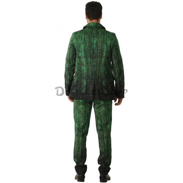 Disfraces de Patrón de Flujo Verde Halloween para Hombres