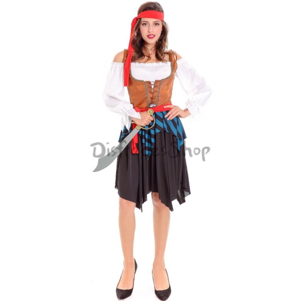 Disfraces Piratas Capitán Ropa de Halloween para Mujer
