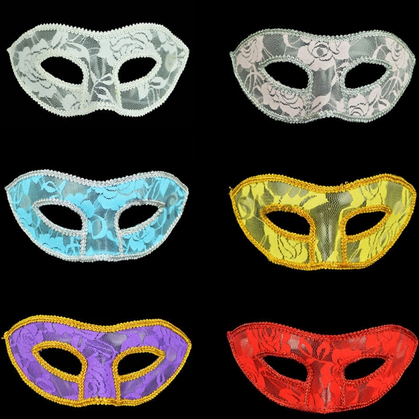 Máscara Transparente de Encaje de Decoraciones de Halloween
