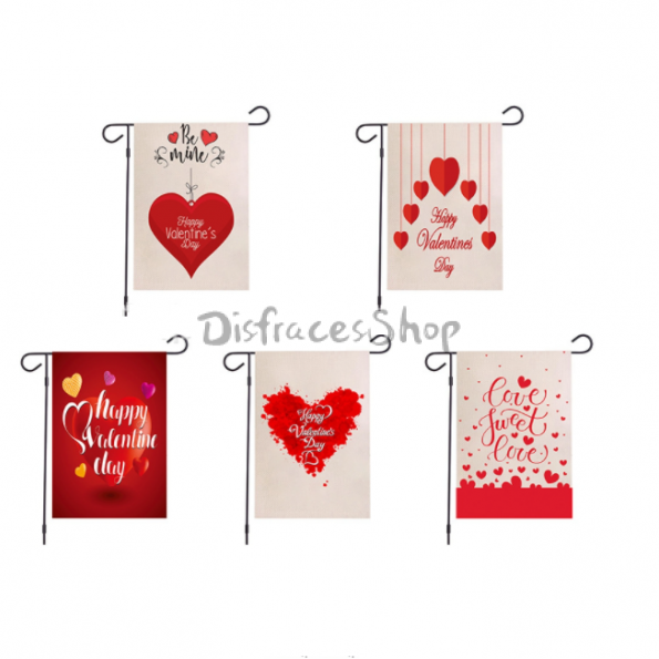 Impresión de la Serie del Amor del Día de San Valentín de las Banderas del Jardín