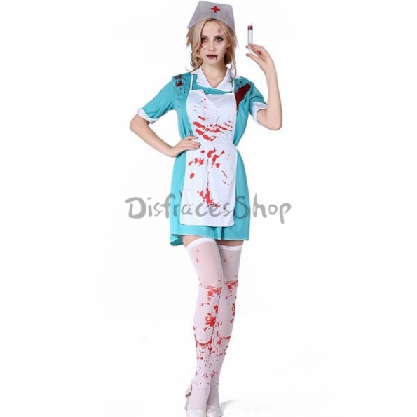 Uniforme de Enfermera Vestido de Sangre para Adultos
