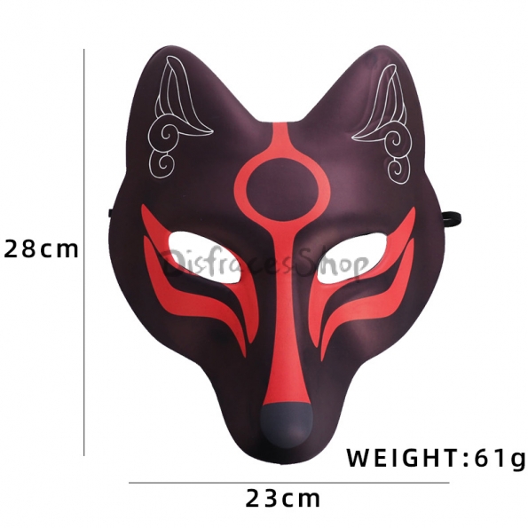 Accesorios de Halloween Anime Máscara de Zorro Blanco