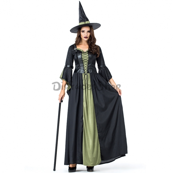 Disfraces de Bruja Vestido Largo de Halloween para Mujer