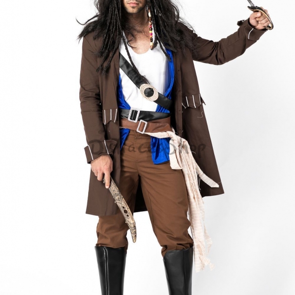 Disfraces Pirata Caribeño Uniforme de Halloween para Hombre