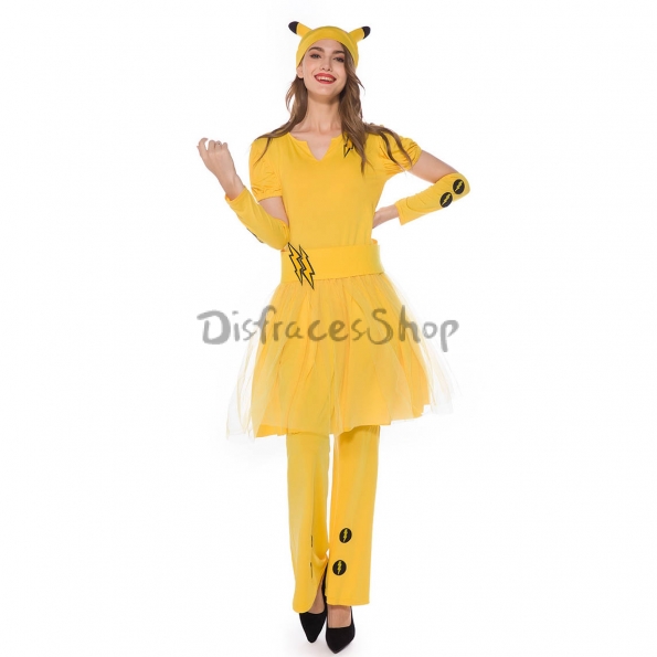 escándalo Poder Cordelia Disfraces Pikachu Amarillo de Halloween para Mujer | DisfracesShop