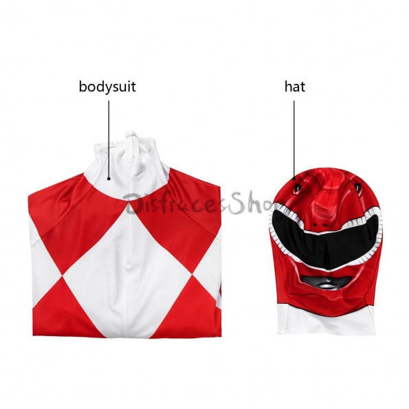 Disfraces de Power Ranger Rojo para Niños en Spandex - Personalizado