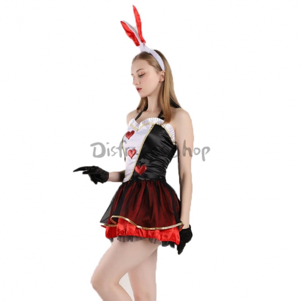 Disfraz Conejo Corazón Rojo Mago Uniforme de Halloween