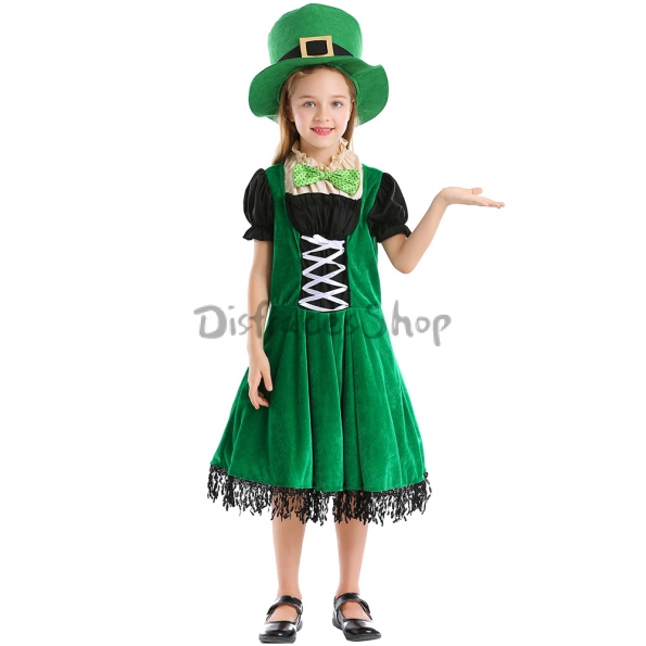 Disfraz de Duende Irlandés Enano del Día de San Patricio de Infantil
