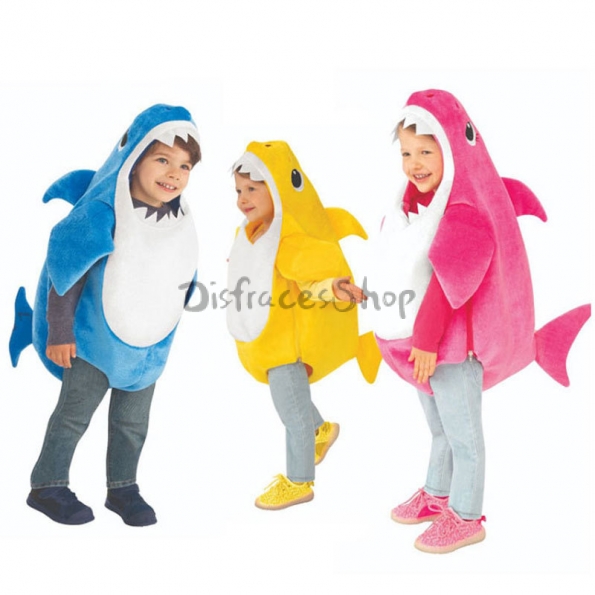 Disfraces Lindo  de Tiburón Bebé  Tres Colores  Opcional de la Familia para Infantil