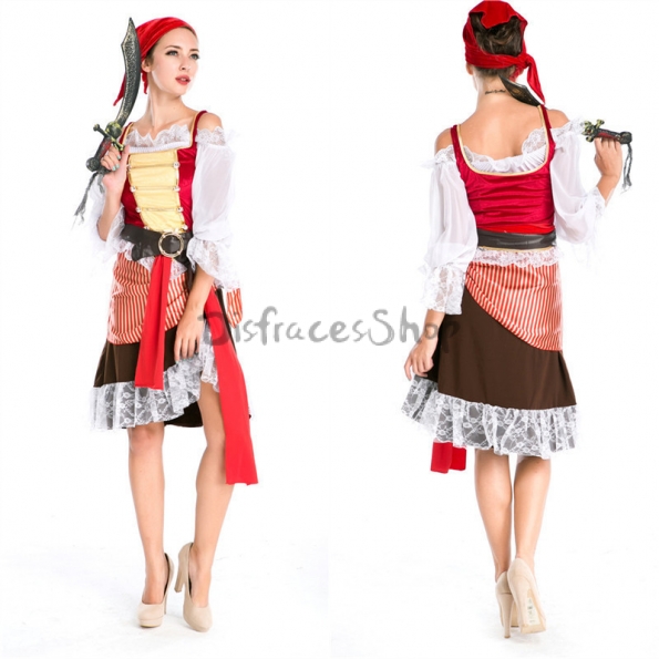 Disfraces de Pirata Traje de Fiesta Halloween para Mujer