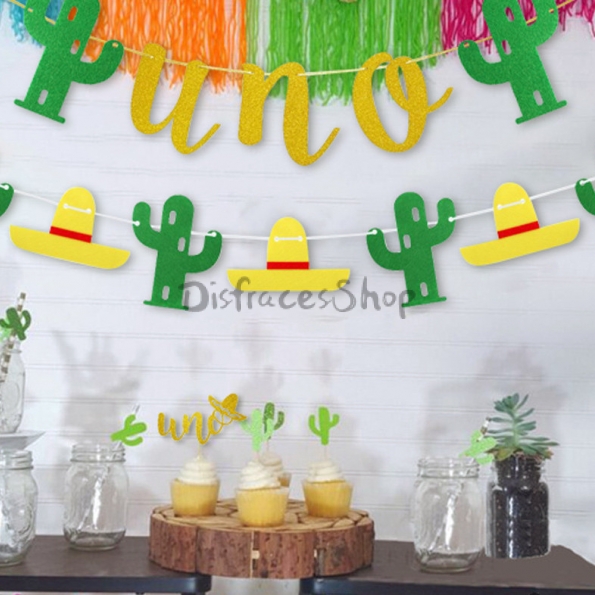 Tema de Cactus Tire de la Bandera Decoración de Vacaciones