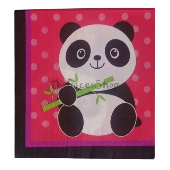 Dibujos Animados Panda Patrón Vajilla Cumpleaños Decoración