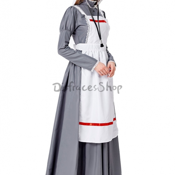 Disfraces de Enfermera Retro Medieval Halloween Vestido