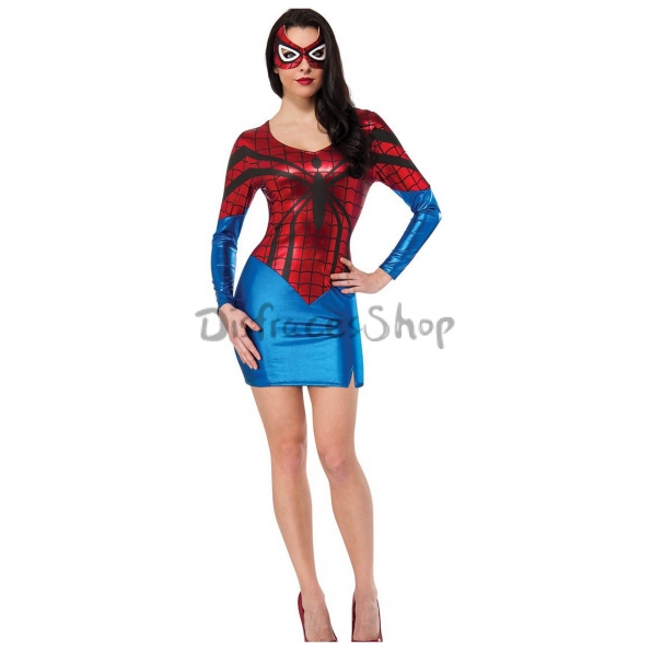 Disfraces de Spiderman Superwoman Vestido Halloween para Mujer