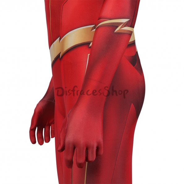 Disfraz de Flash Temporada 8 Barry Allen Traje Versión Botas - Personalizado