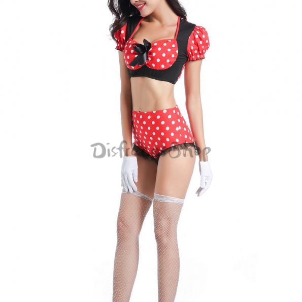 Disfraces Mickey Vestido de Traje Dividido Sexy de Halloween