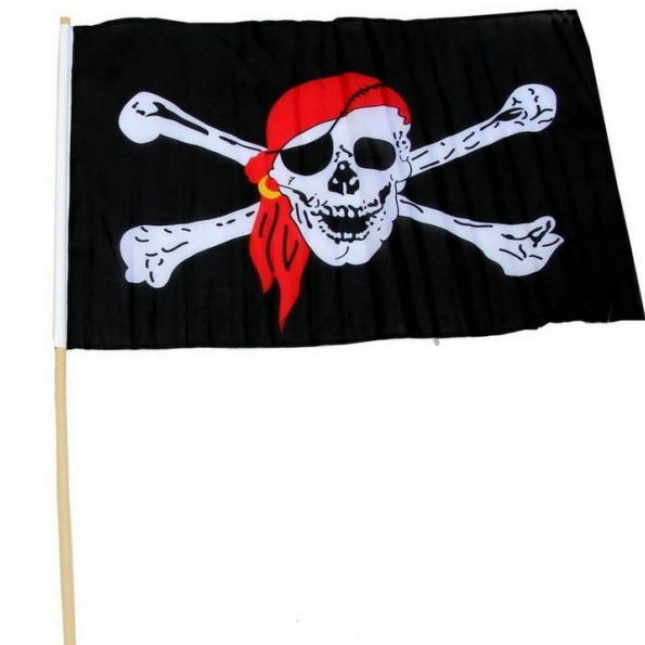 Bandera Pirata de Asta de Bandera de Accesorios de Halloween