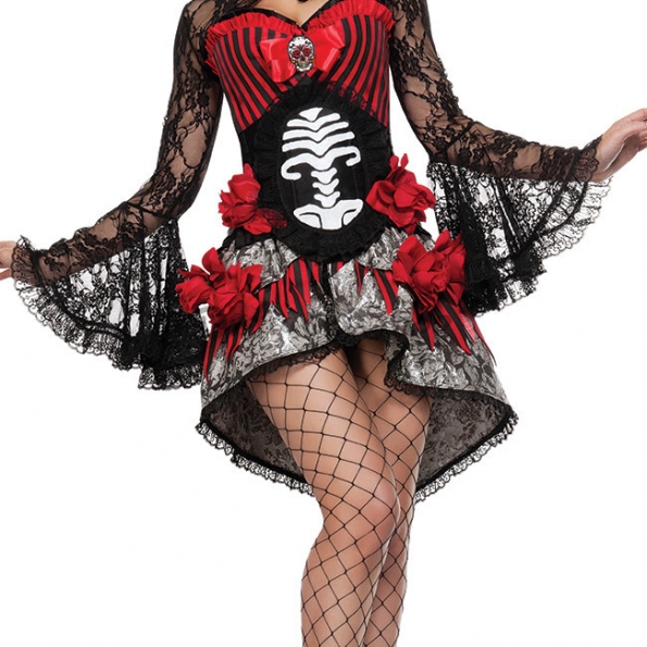 Disfraces Vampiro Esqueleto Uniforme Novia de Halloween Reina Fantasma