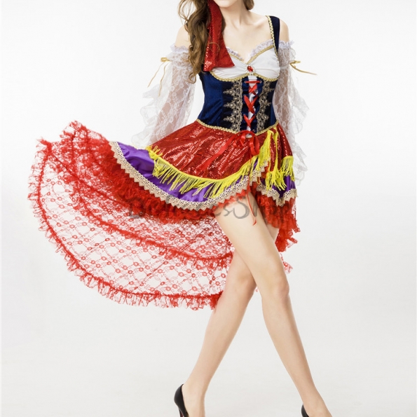 Disfraces Pirata de Lujo Traje de Reina de Halloween para Mujer