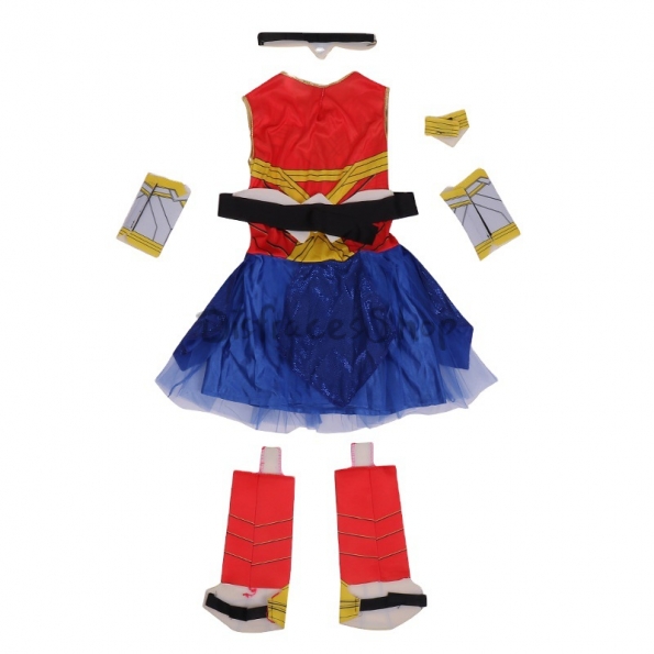 Disfraz Superhéroe Vestido de Mujer Maravilla para Halloween para Niños