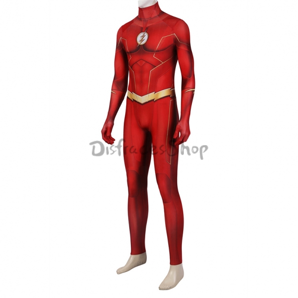 Disfraz de Flash Temporada 8 Barry Allen Traje Versión Botas - Personalizado