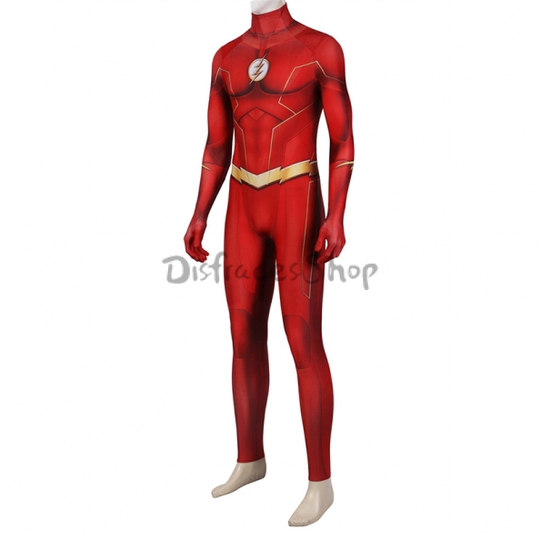 Disfraz de Flash Temporada 8 Barry Allen Traje Versión Botas - Personalizado