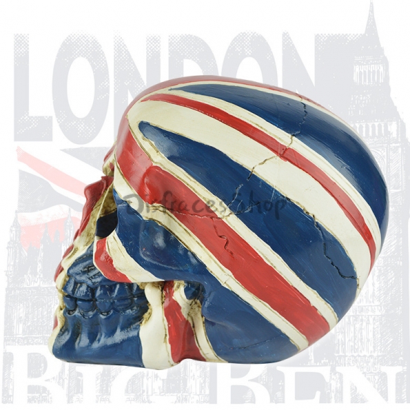 Decoraciones de Halloween Patrón de Bandera Británica Cráneo