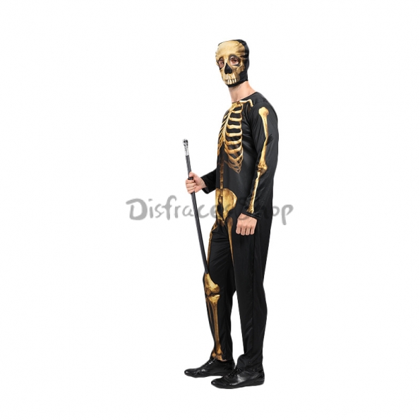 Disfraces Esqueleto Dorado de Halloween de Miedo para Hombre