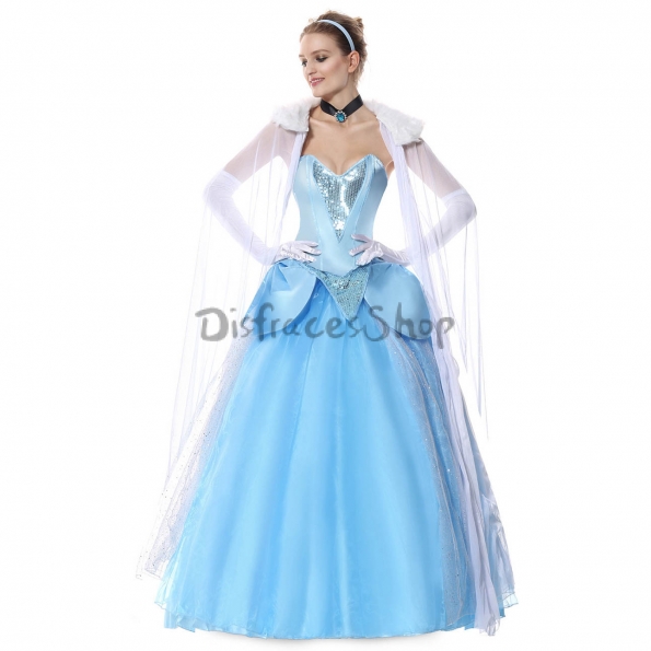 Disfraces Reina Elsa Vestido de Halloween para Mujer