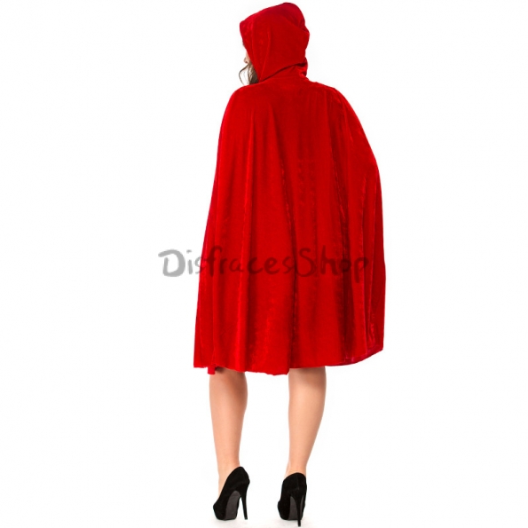 Disfraz Capa Con Capucha Caperucita Roja Dama