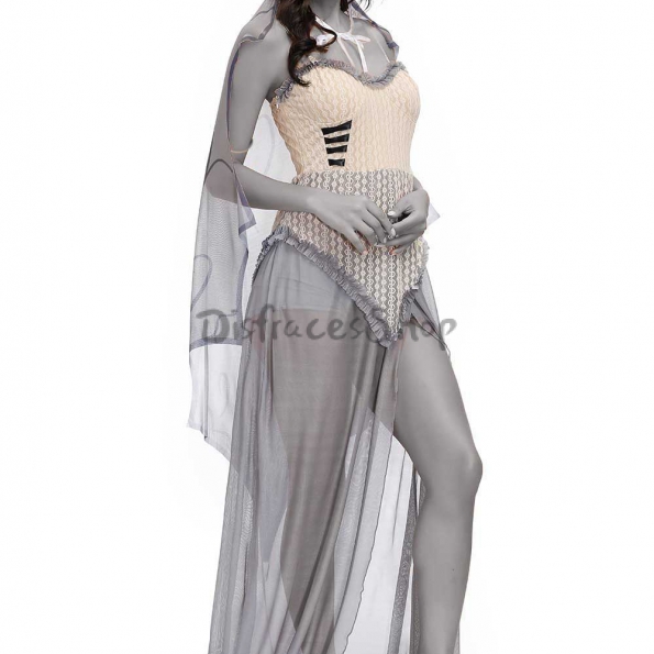 Disfraz Horror Fantasma Ropa Zombie Bride Victor Emily de Mujer