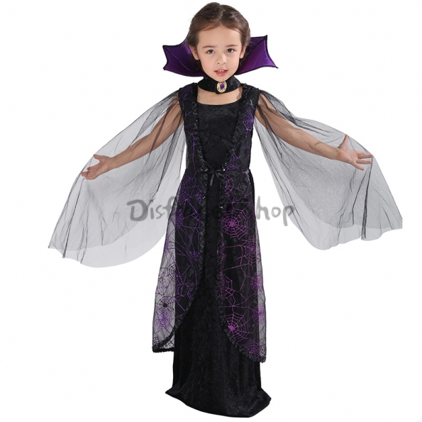 Disfraces de Temperamento de Murciélago Vestido de Halloween para Niñas
