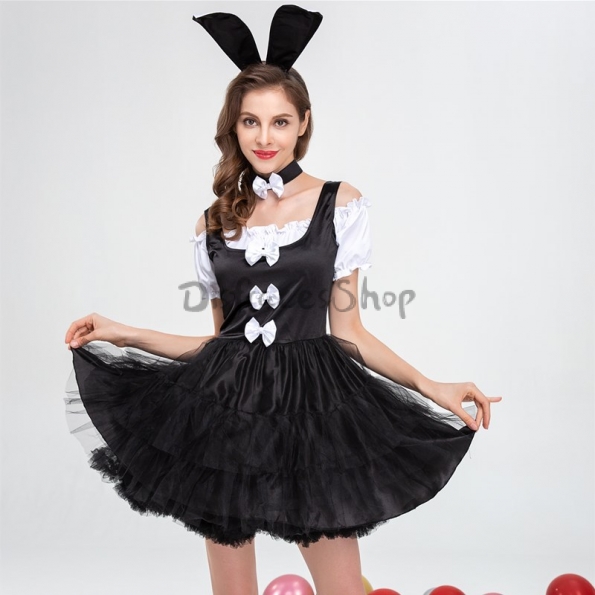Disfraces de Uniforme de Esmoquin Bunny Girl de Halloween Sexy