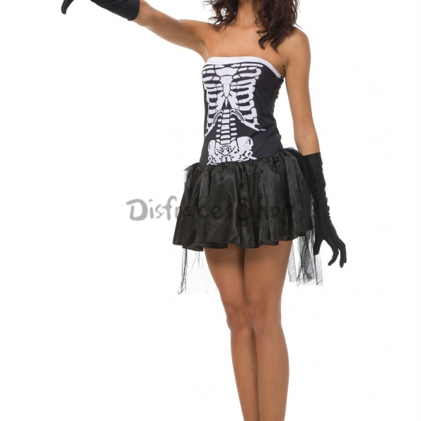 Disfraces de Novia Esqueleto Sexy Falda de Halloween
