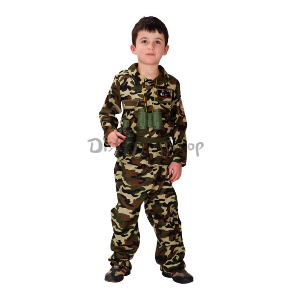 Traje Niños Militar Camuflaje