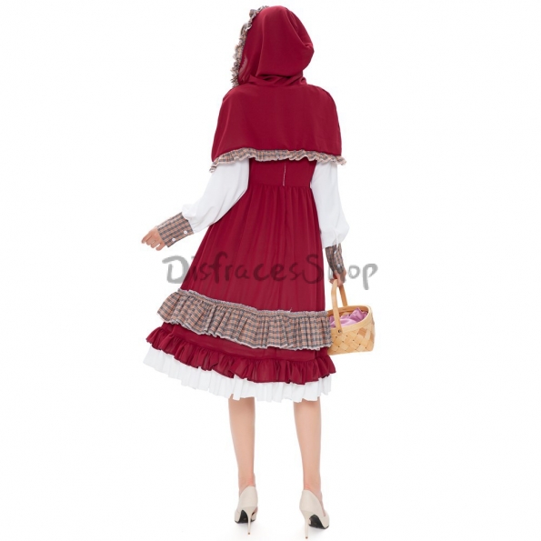 Disfraces Caperucita Roja Ropa de Mucama de Halloween para Adultos