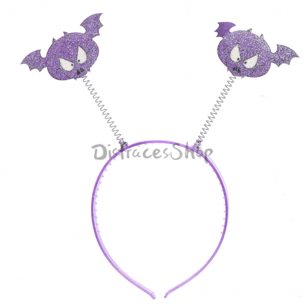 Accesorios de Halloween Diadema de Murciélago Diablo Morado