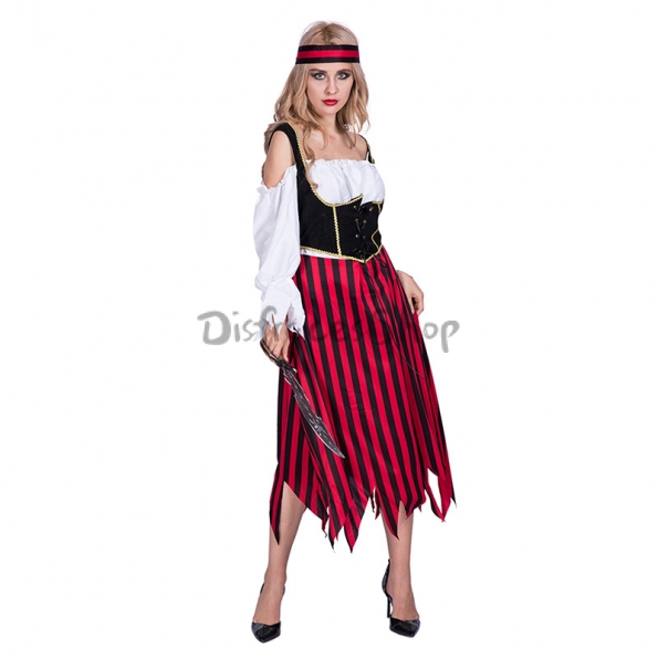 Disfraces Pirata Traje de Falda Larga de Halloween