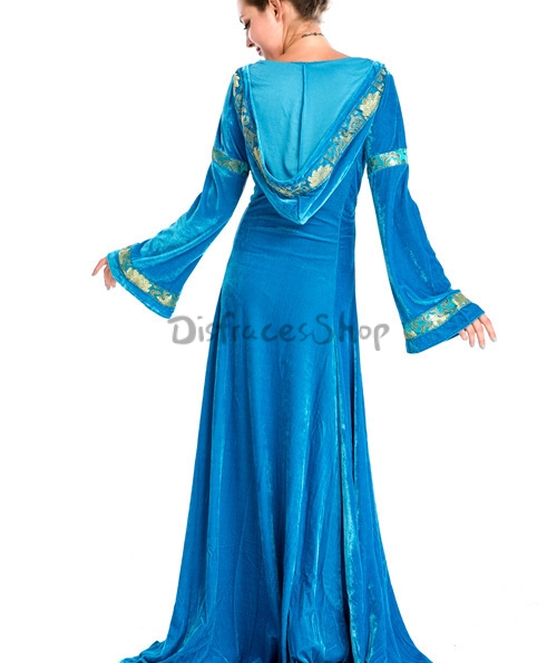 Disfraces Vestido de Corsé de Corte Azul de Halloween